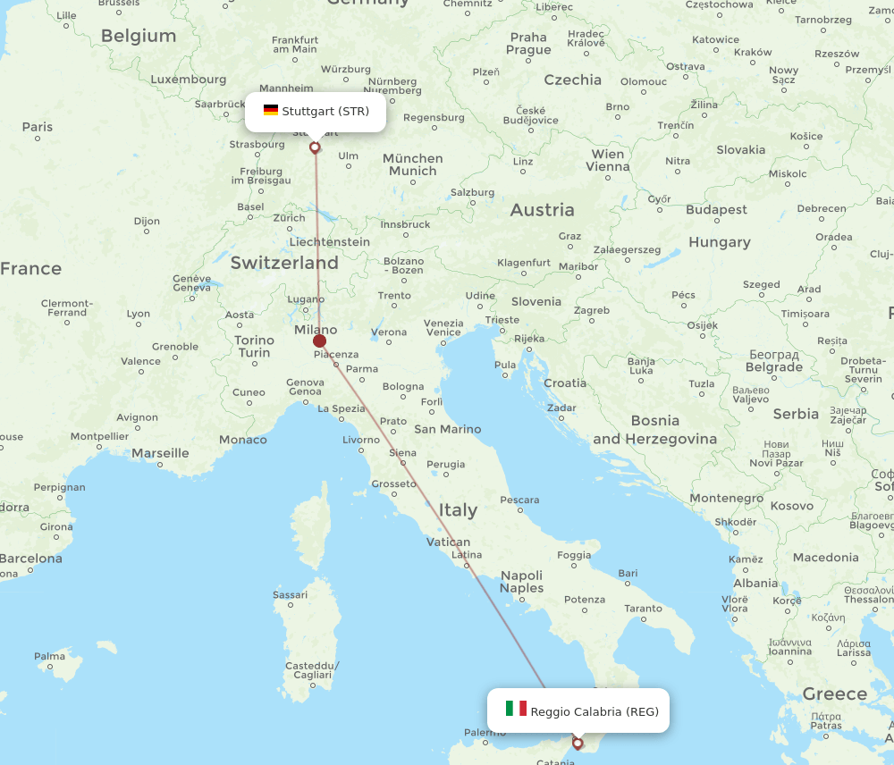 REG-STR flight routes