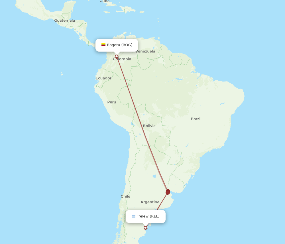 REL-BOG flight routes