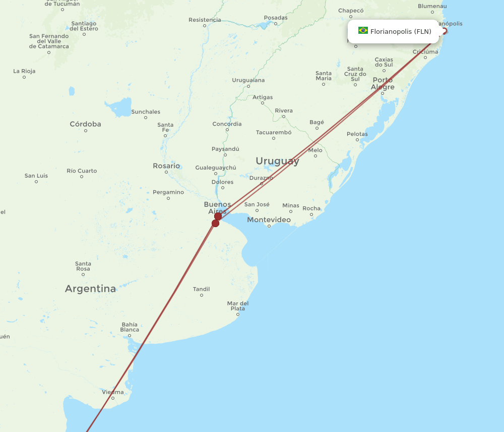 REL-FLN flight routes