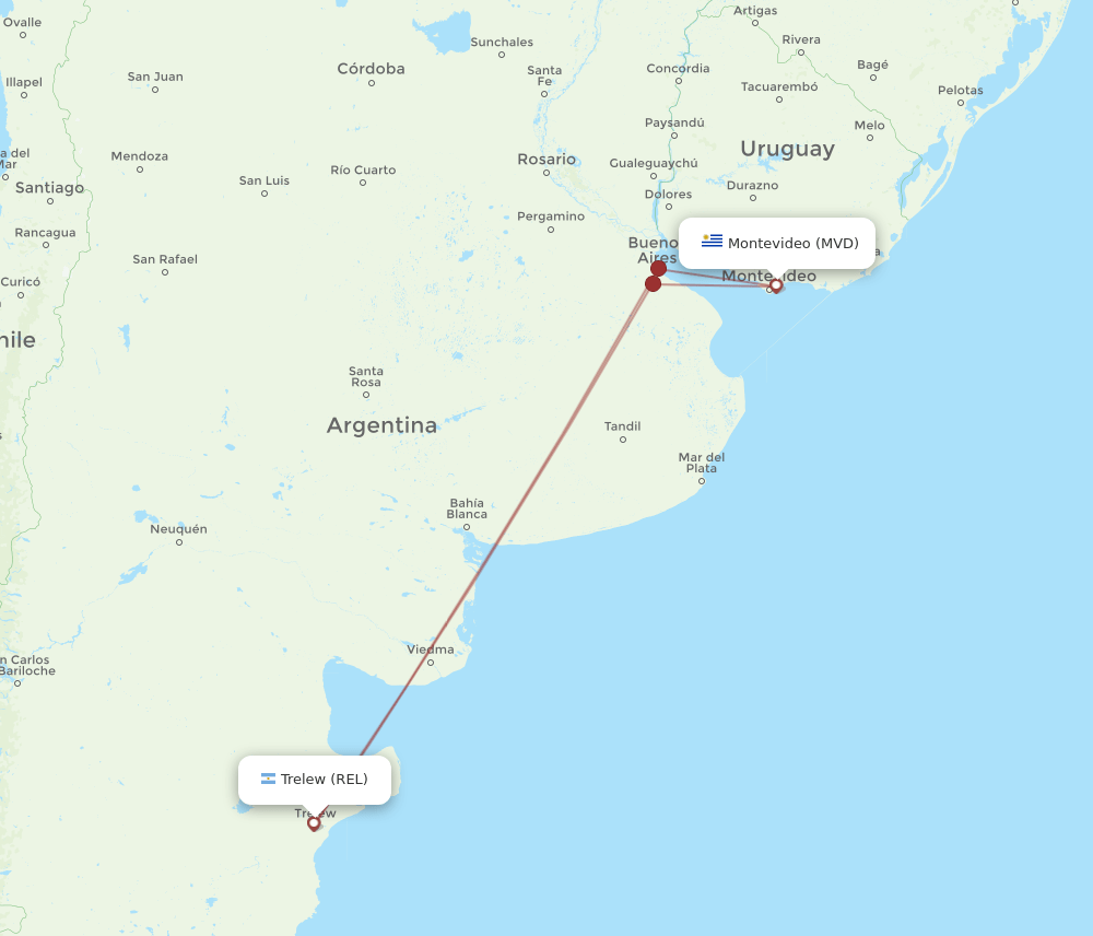 REL-MVD flight routes