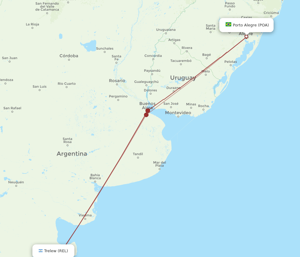 REL-POA flight routes