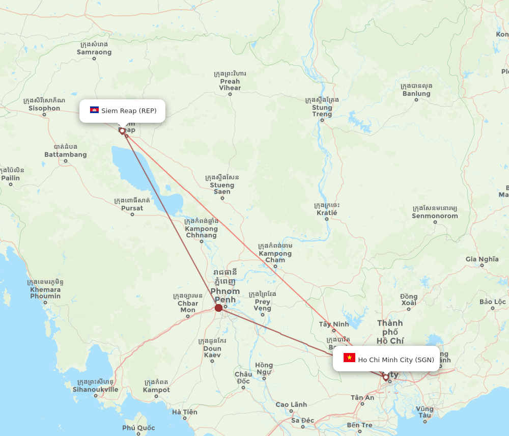 REP-SGN flight routes