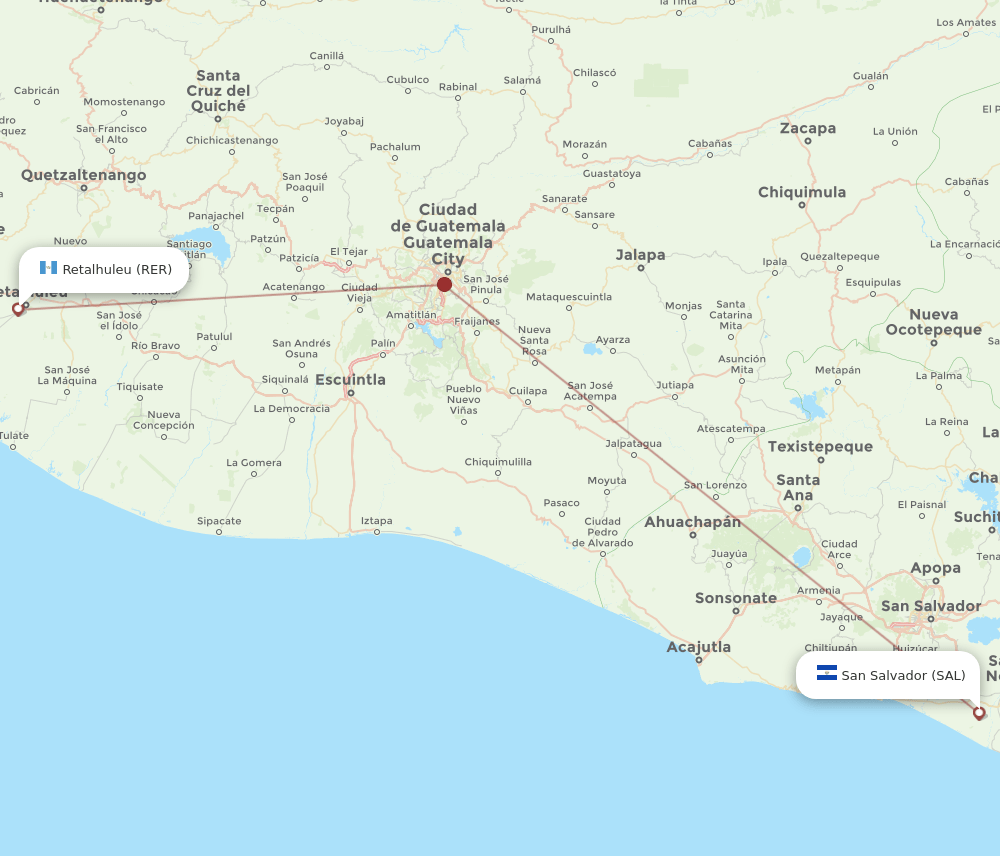 RER-SAL flight routes