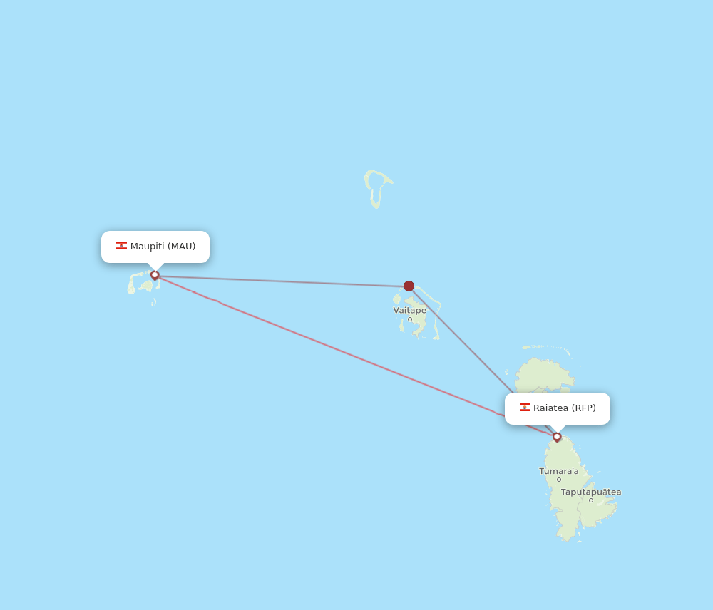 RFP to MAU flights and routes map