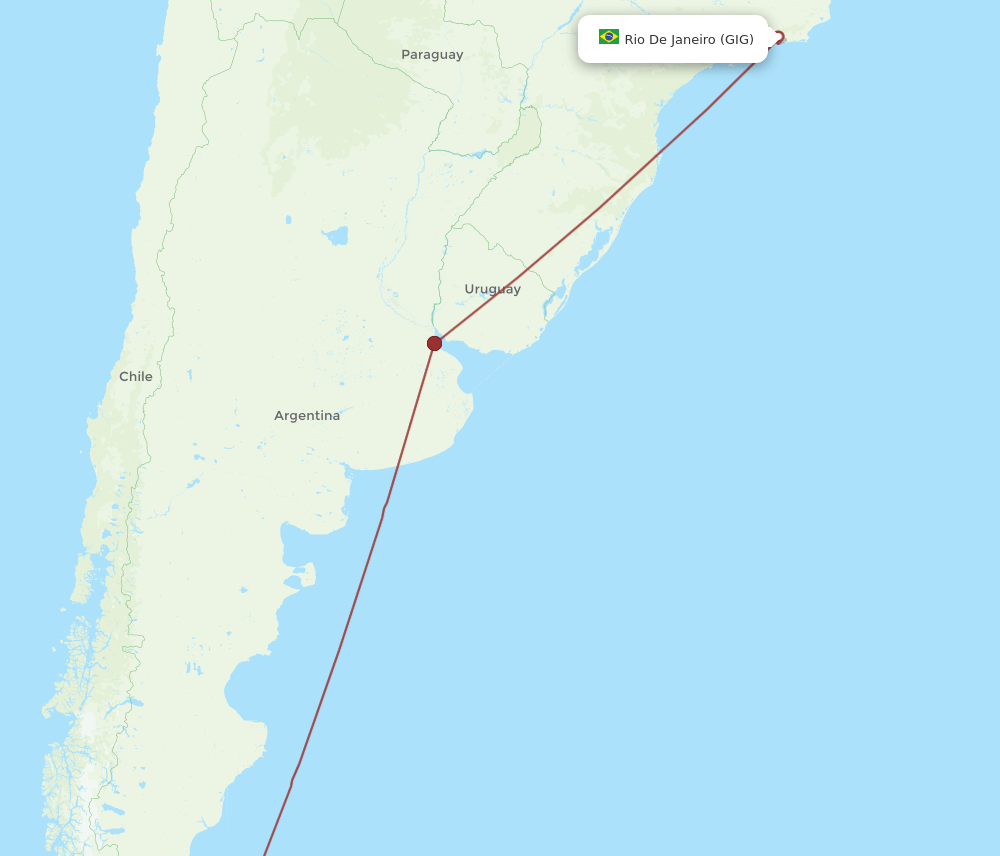 RGA-GIG flight routes