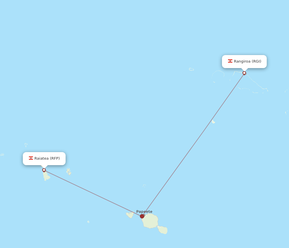 RGI to RFP flights and routes map