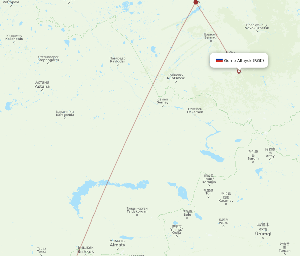 RGK-OSS flight routes