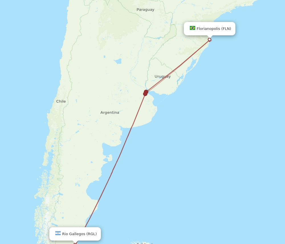 RGL-FLN flight routes