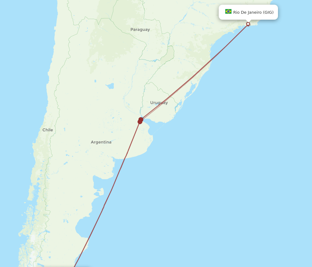 RGL-GIG flight routes