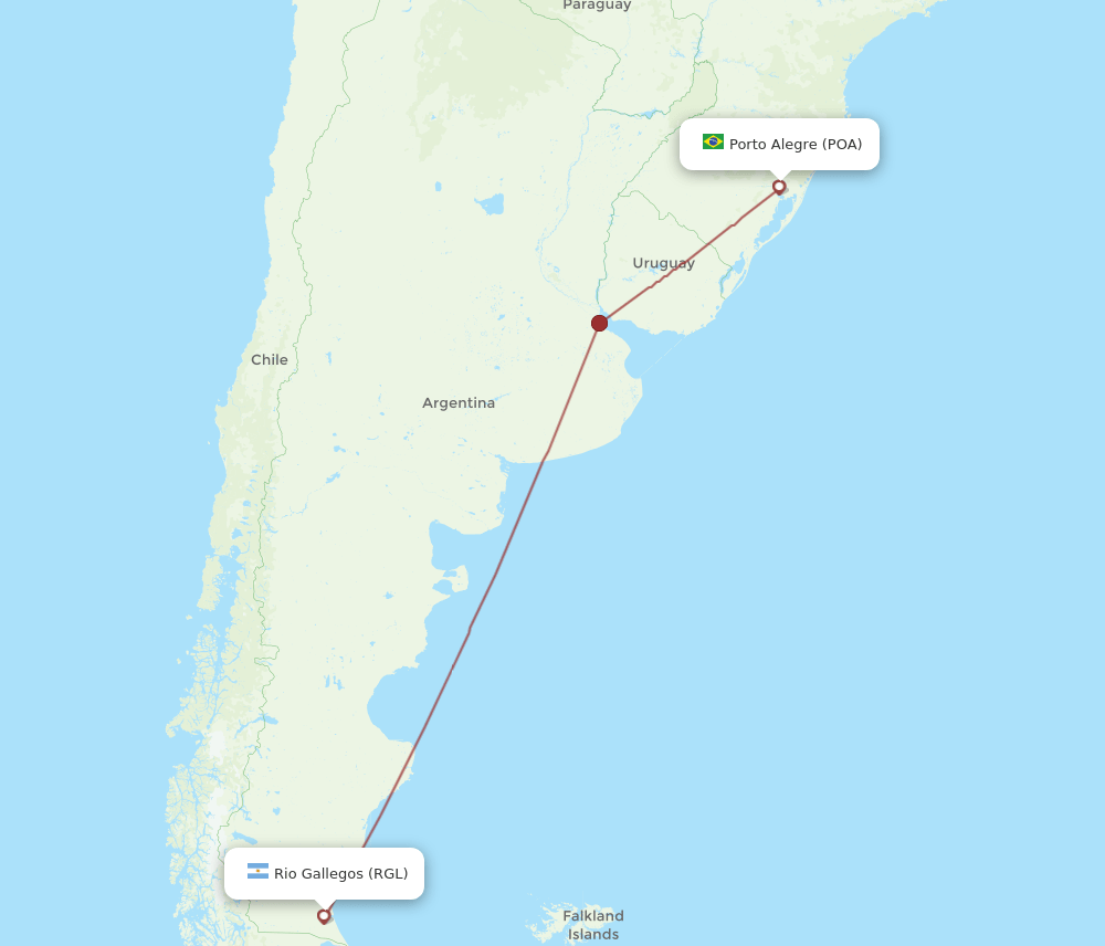 RGL-POA flight routes
