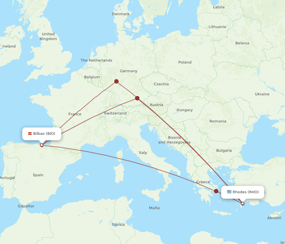 RHO-BIO flight routes
