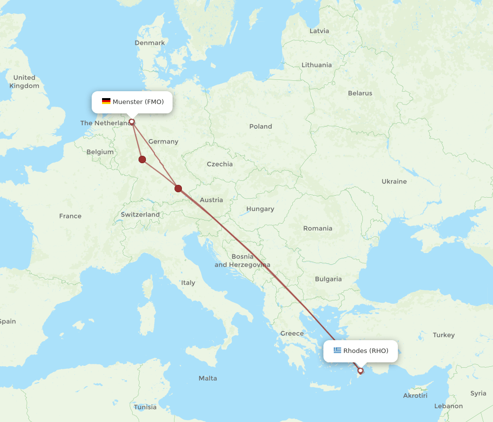 RHO-FMO flight routes