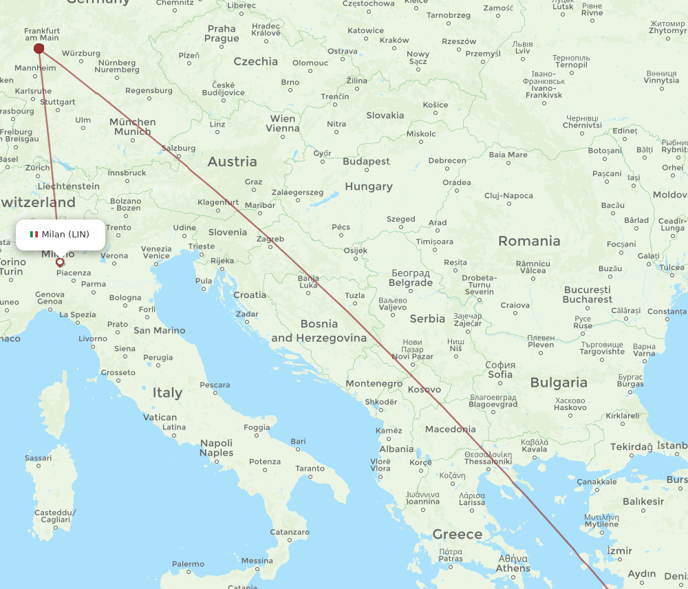 RHO-LIN flight routes