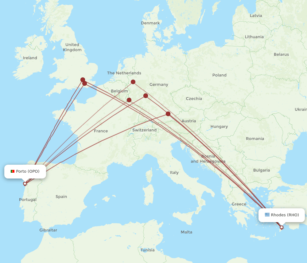RHO-OPO flight routes