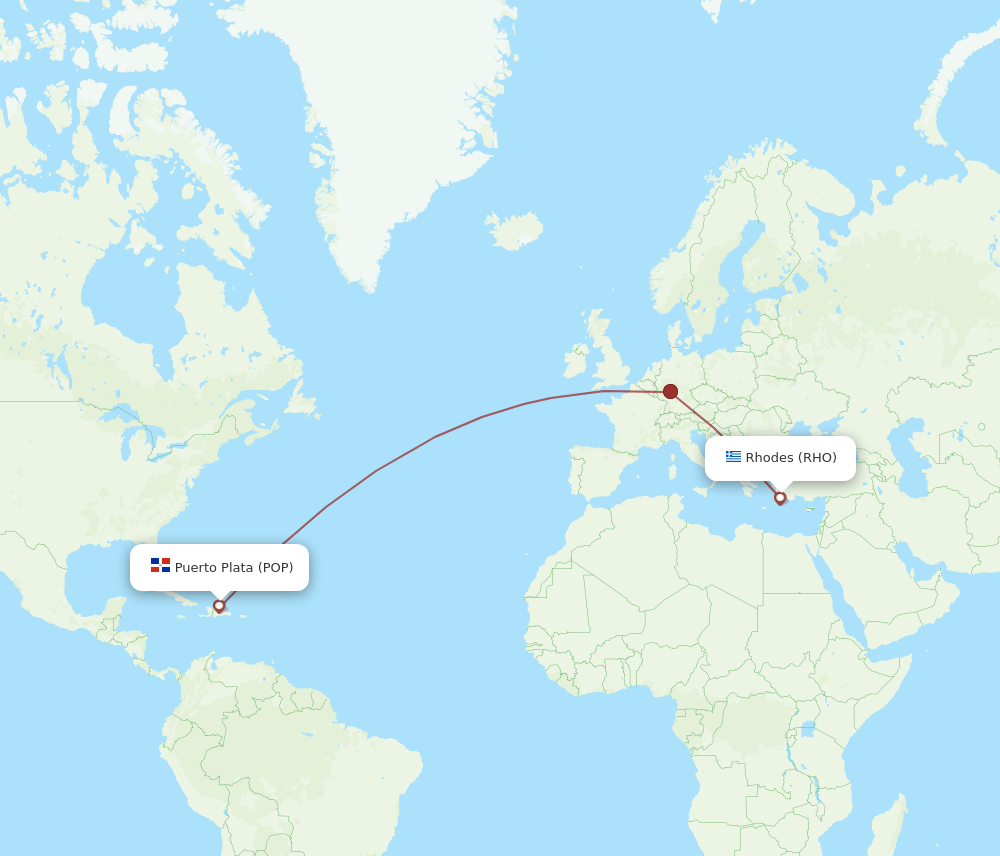 RHO-POP flight routes