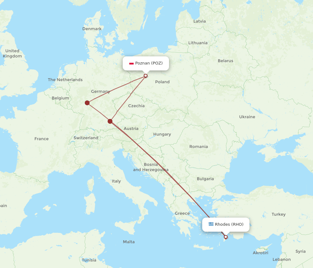 RHO-POZ flight routes