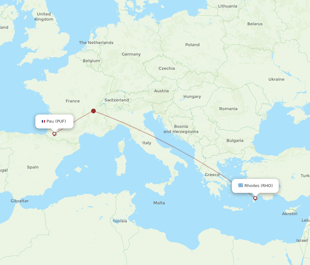 RHO-PUF flight routes
