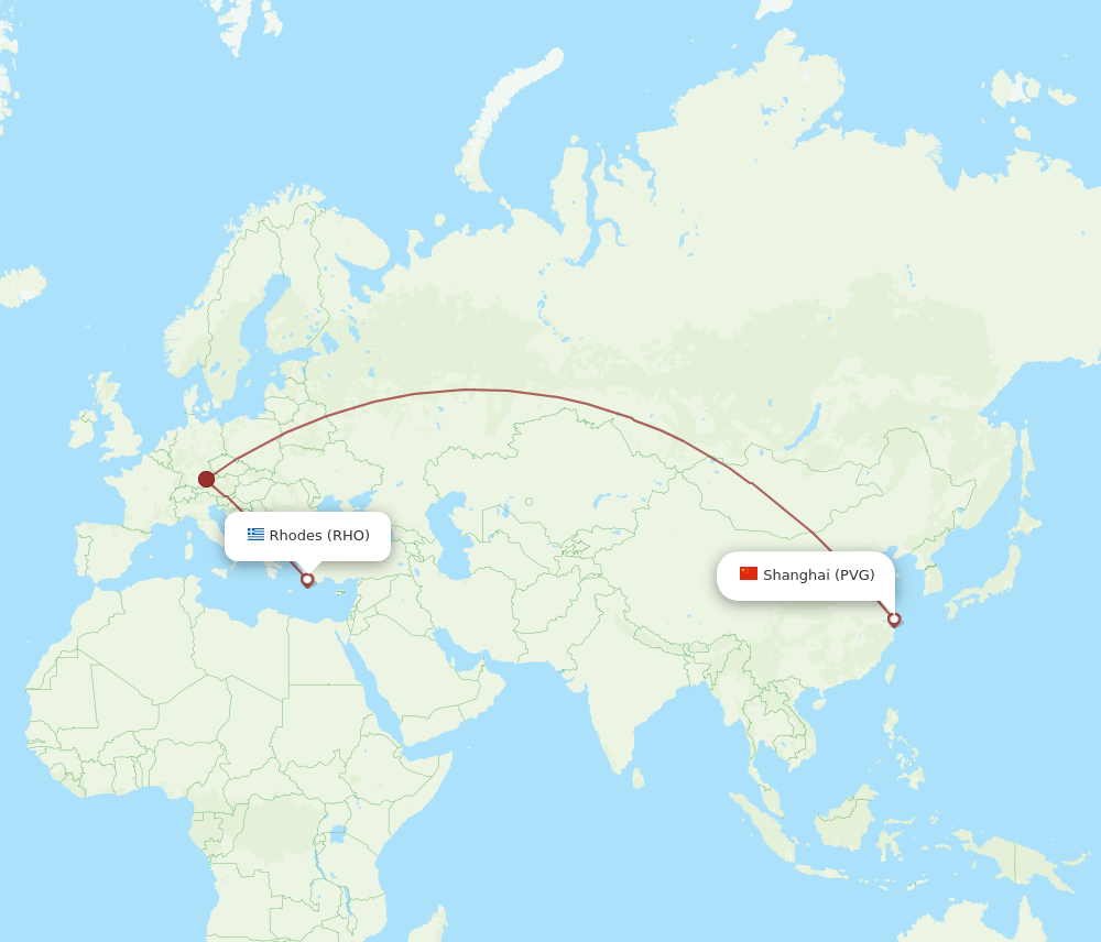 RHO-PVG flight routes