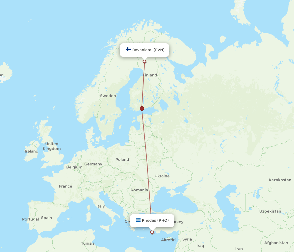 RHO-RVN flight routes