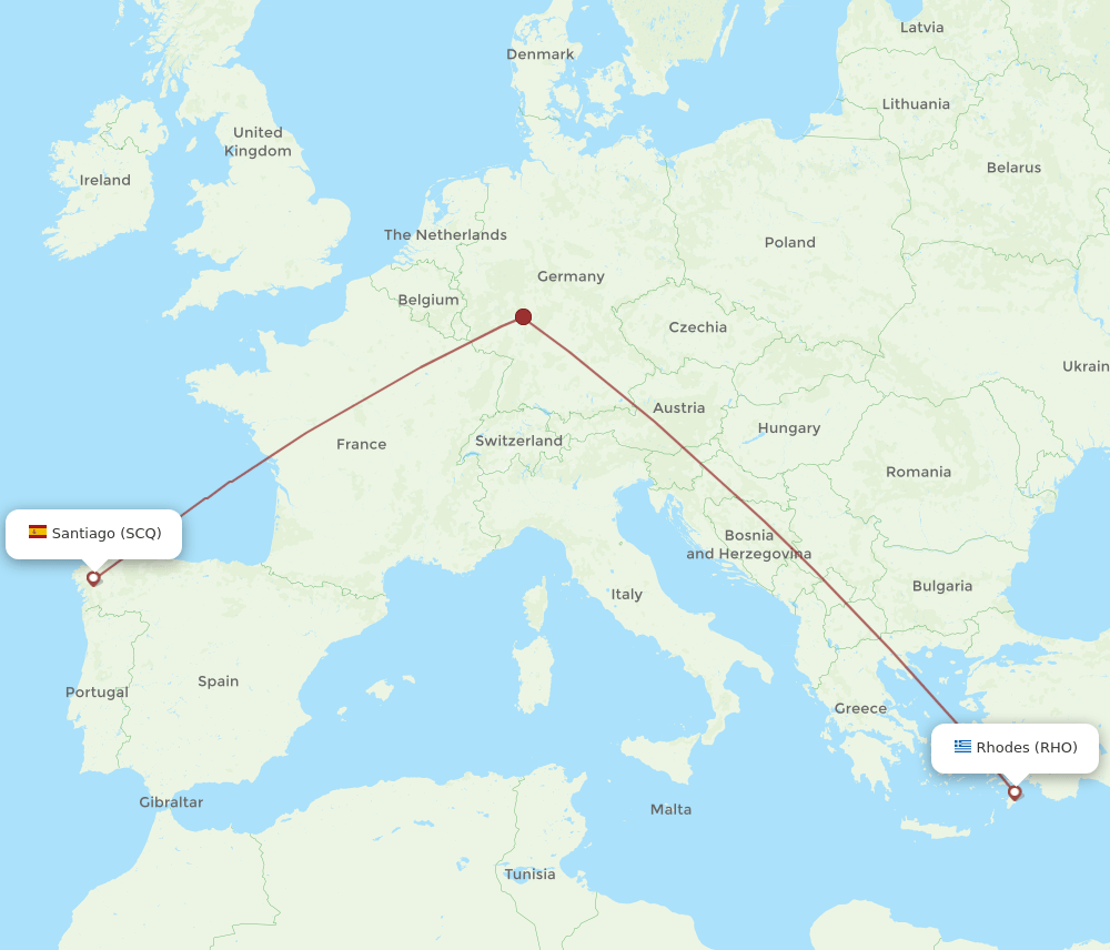 RHO-SCQ flight routes