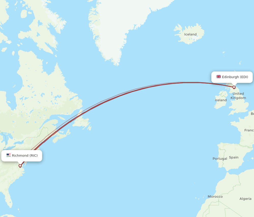 RIC-EDI flight routes