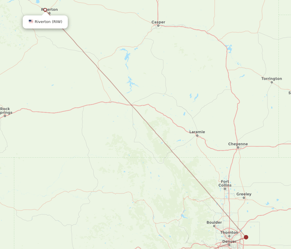 RIW-ASE flight routes