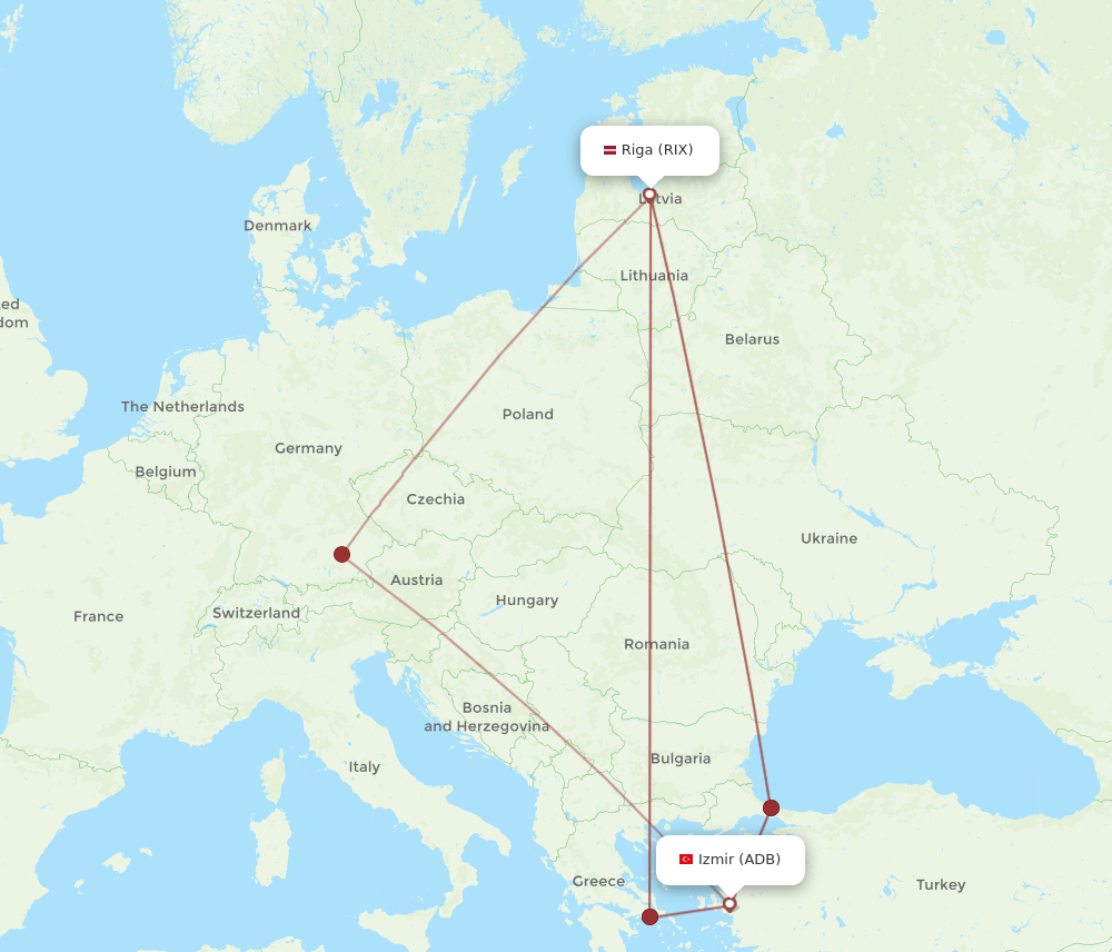 RIX-ADB flight routes