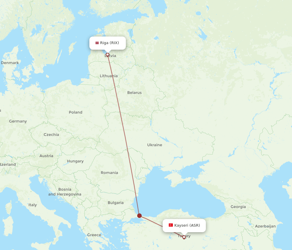 RIX-ASR flight routes