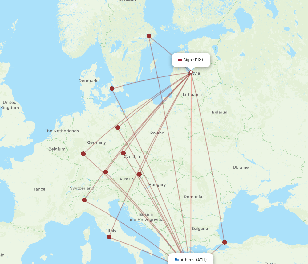 RIX-ATH flight routes