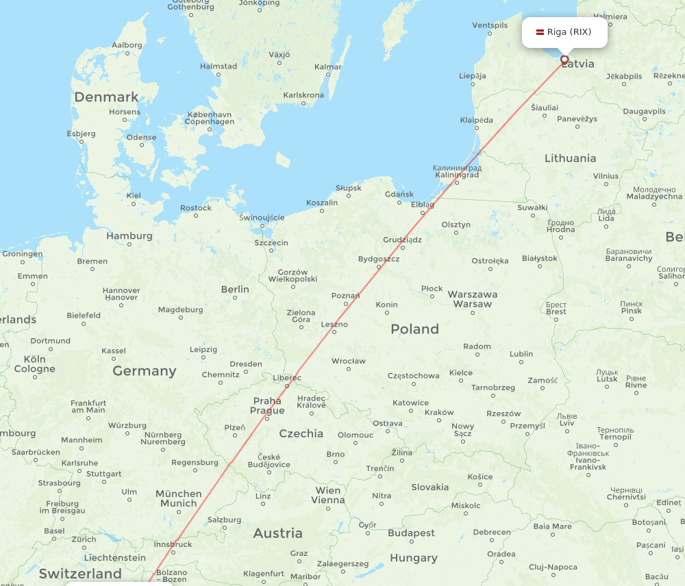 RIX-BGY flight routes