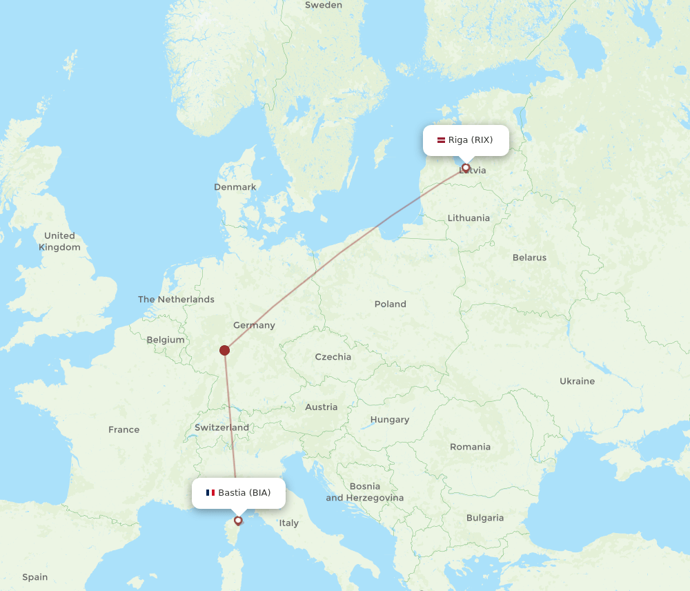 RIX-BIA flight routes