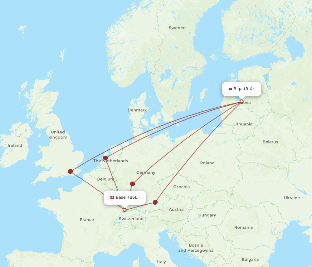 RIX-BSL flight routes