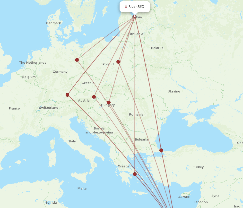 RIX-CAI flight routes
