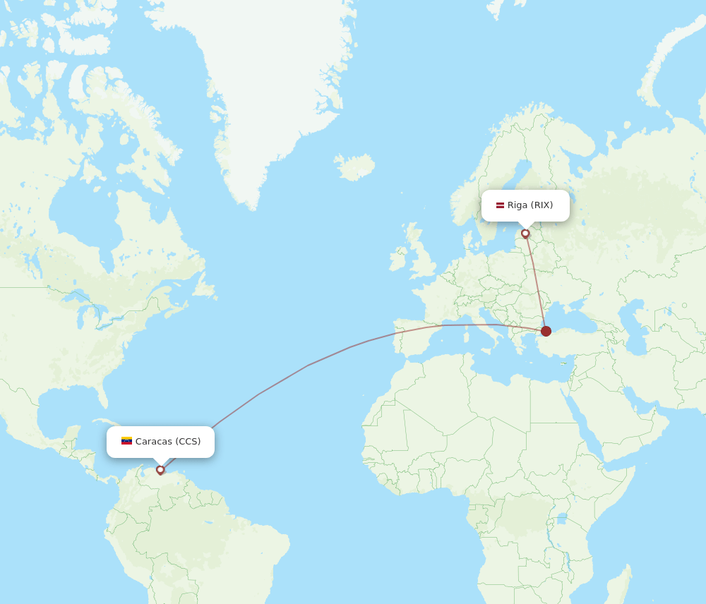 RIX-CCS flight routes