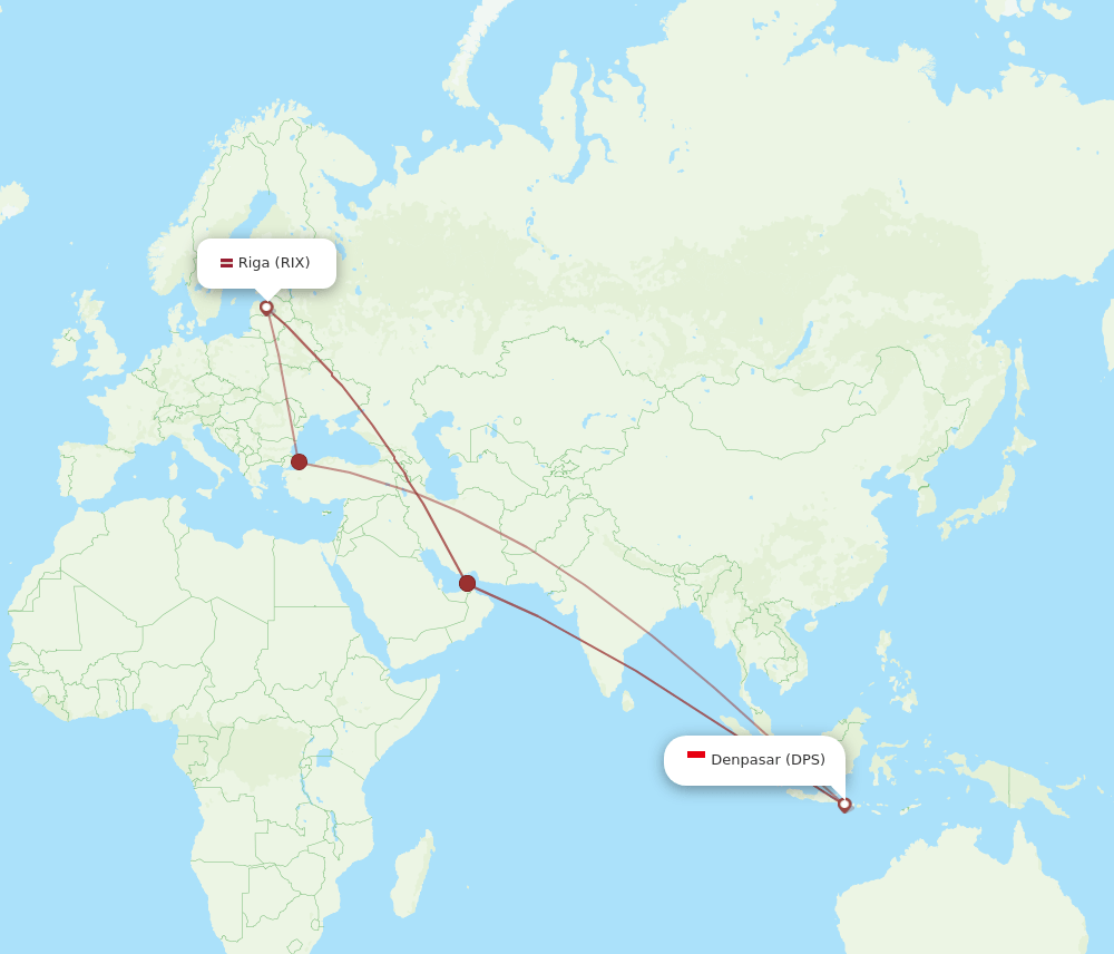 RIX-DPS flight routes