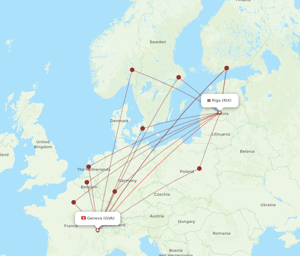 RIX-GVA flight routes