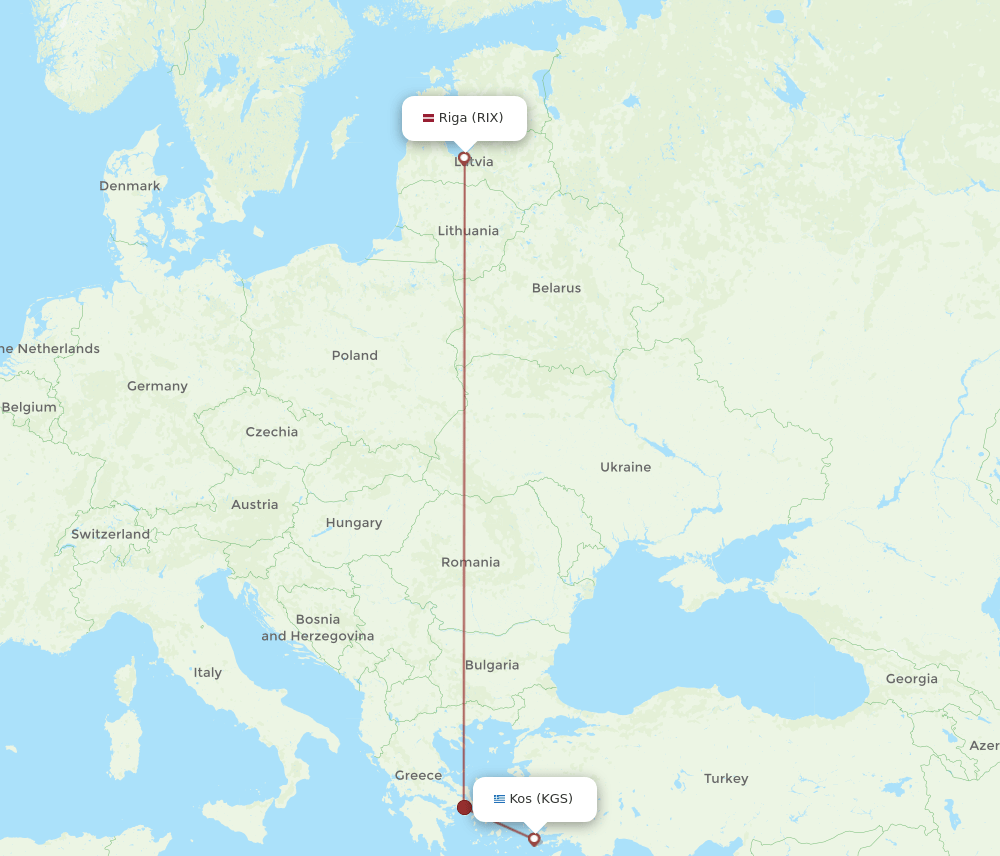 RIX-KGS flight routes