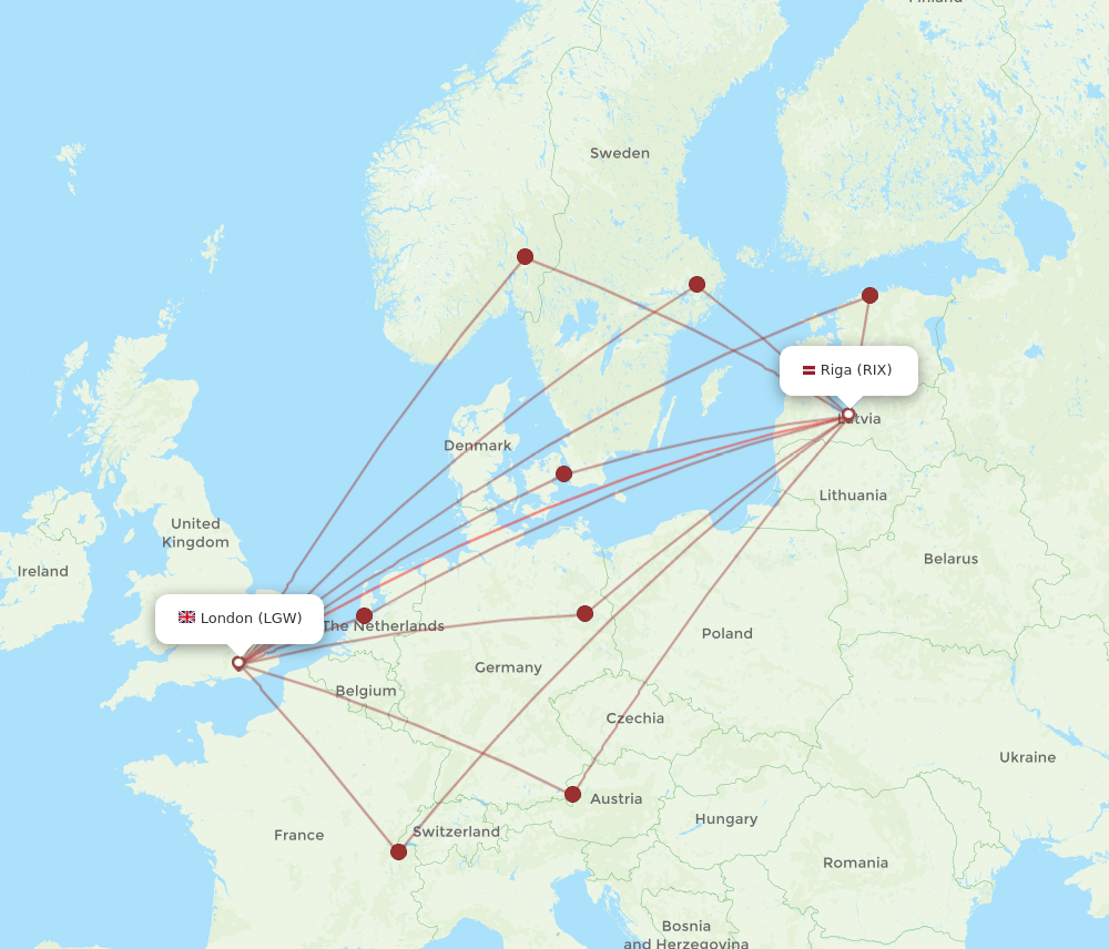 RIX-LGW flight routes