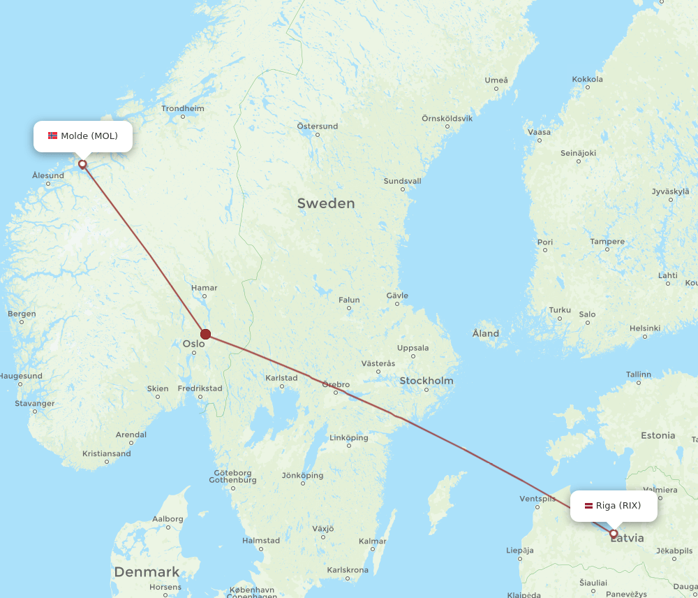 RIX-MOL flight routes