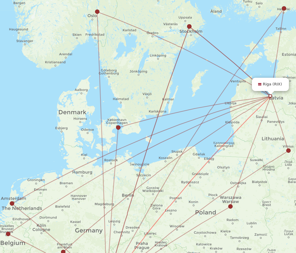 RIX to MUC flights and routes map