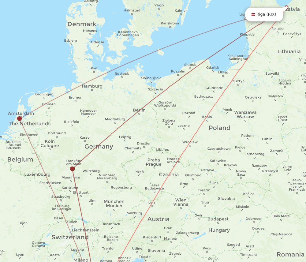 RIX to PSA flights and routes map