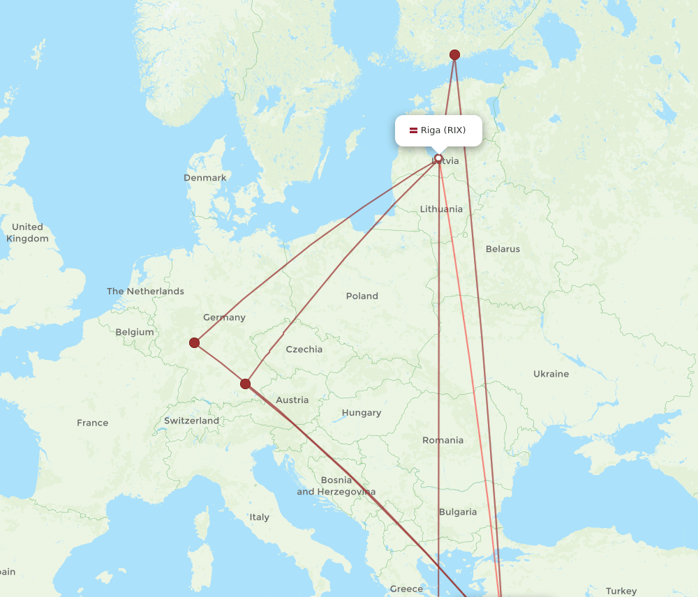 RIX-RHO flight routes