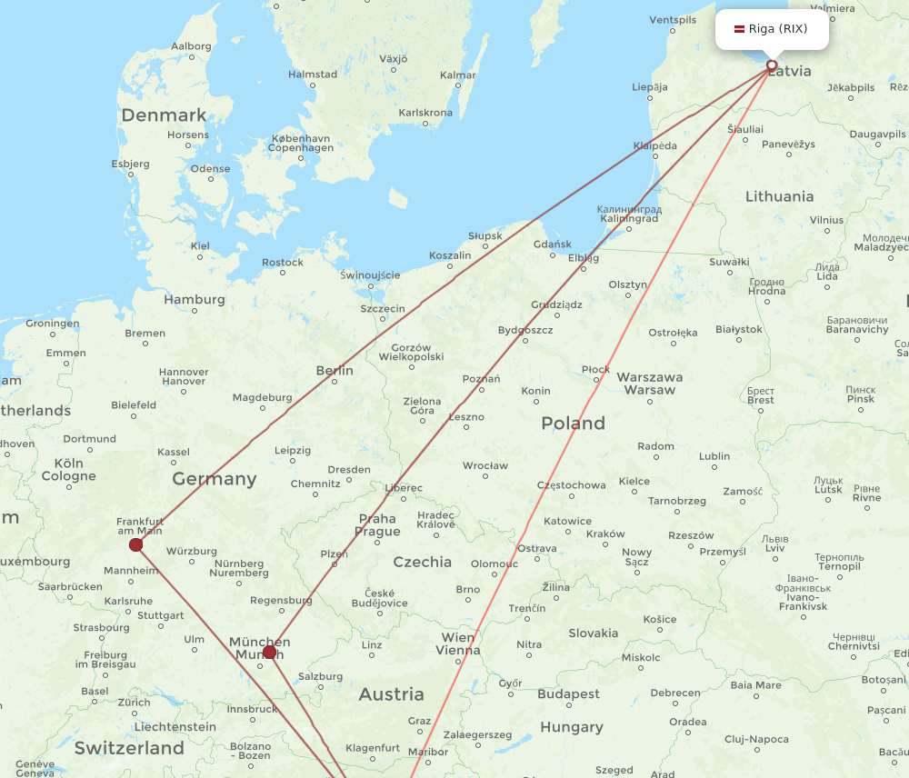 RIX-RJK flight routes