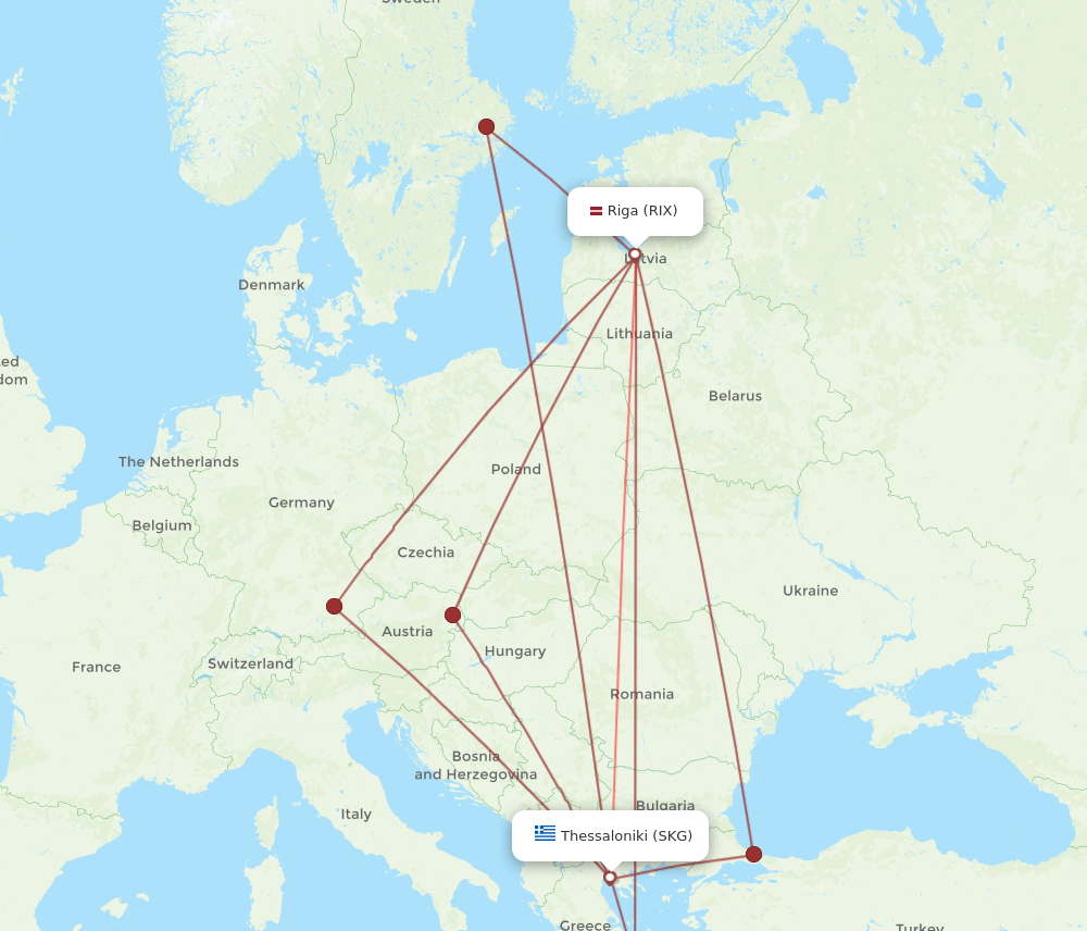 RIX-SKG flight routes