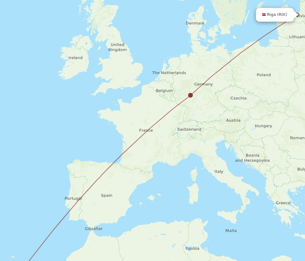 RIX-SPC flight routes