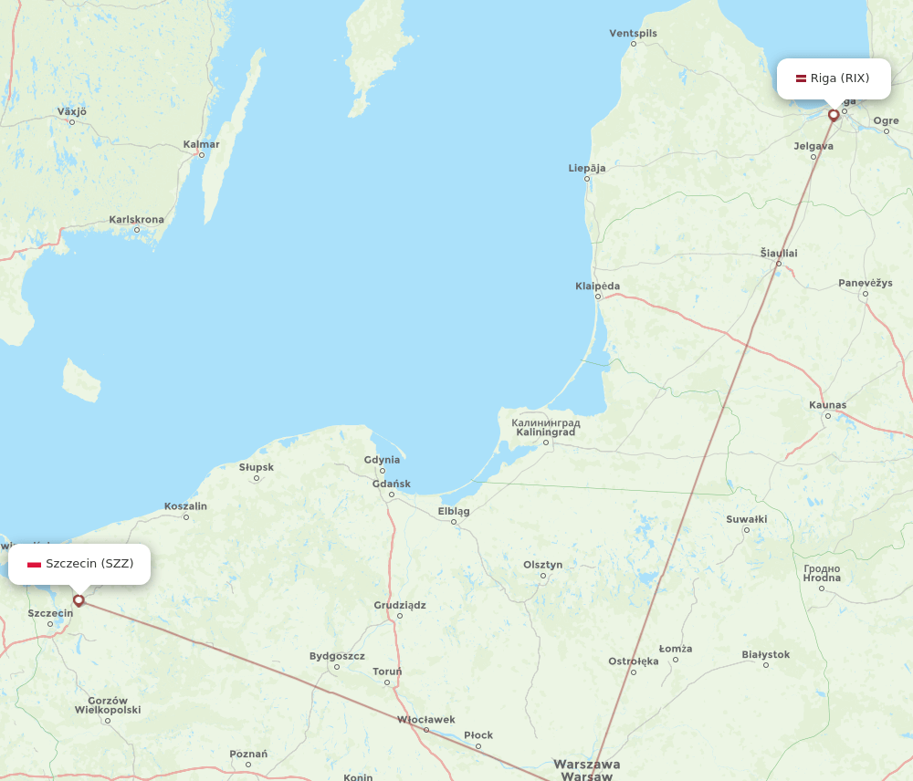 RIX-SZZ flight routes