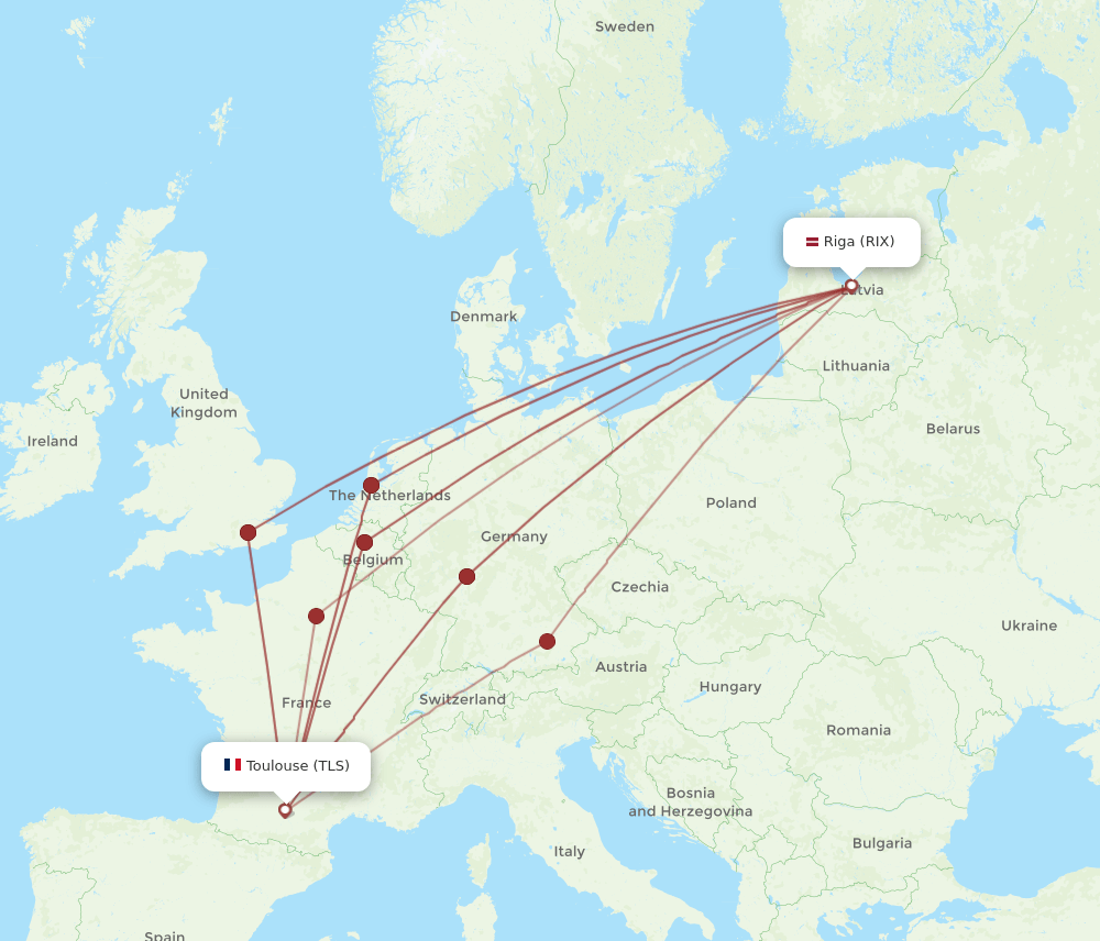 RIX-TLS flight routes