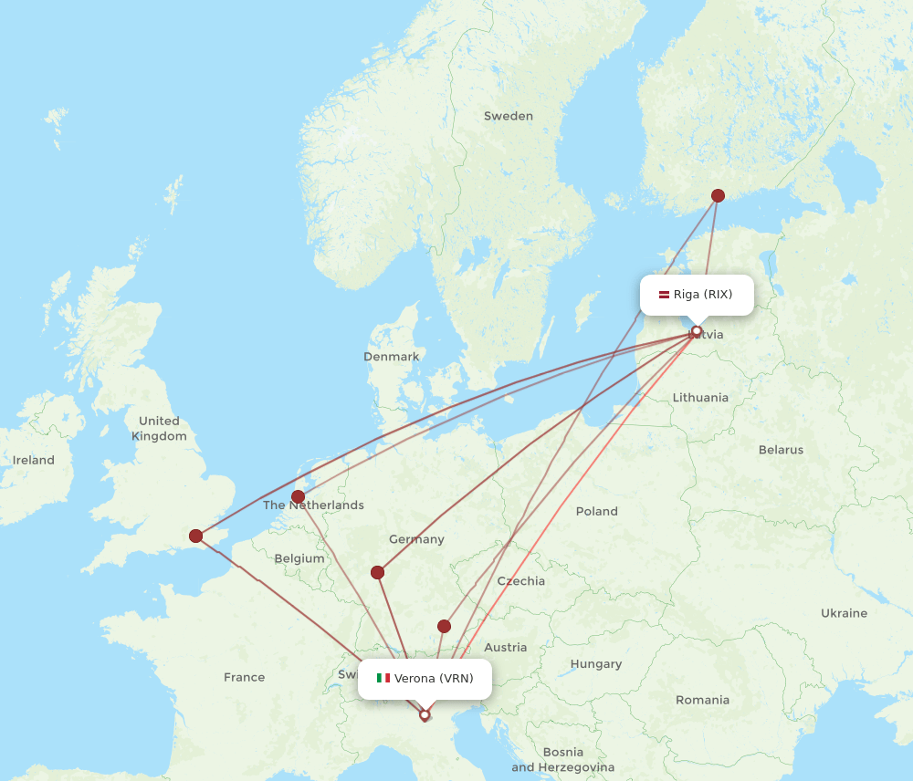 RIX-VRN flight routes