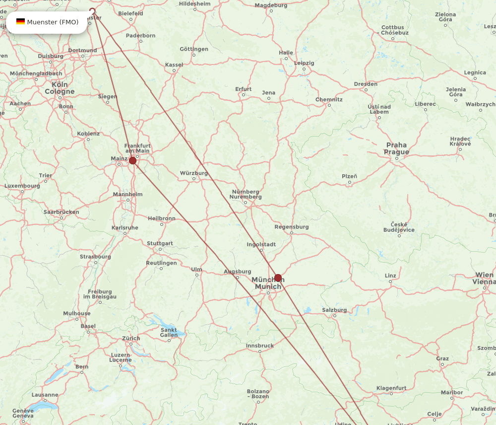 RJK-FMO flight routes