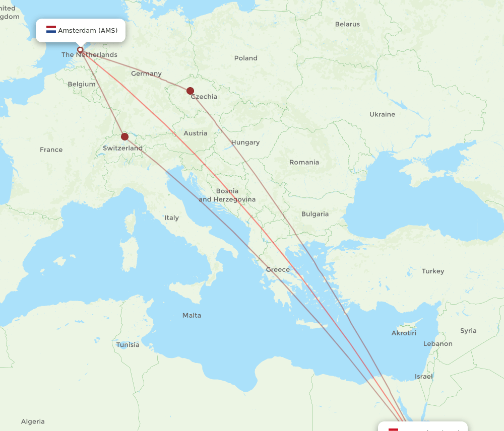 RMF-AMS flight routes